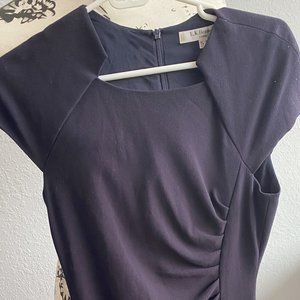 LK BENNETT Davina Sheath Dress Navy Blue